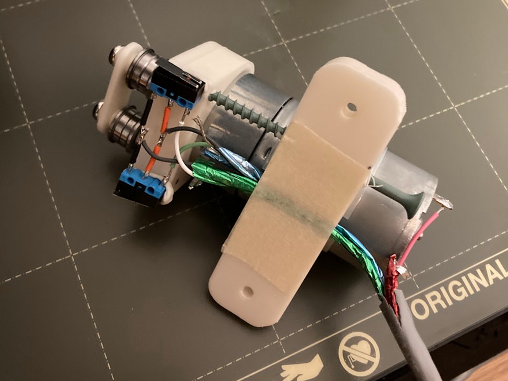 CAD rendering of the belt-drive motor assembly
